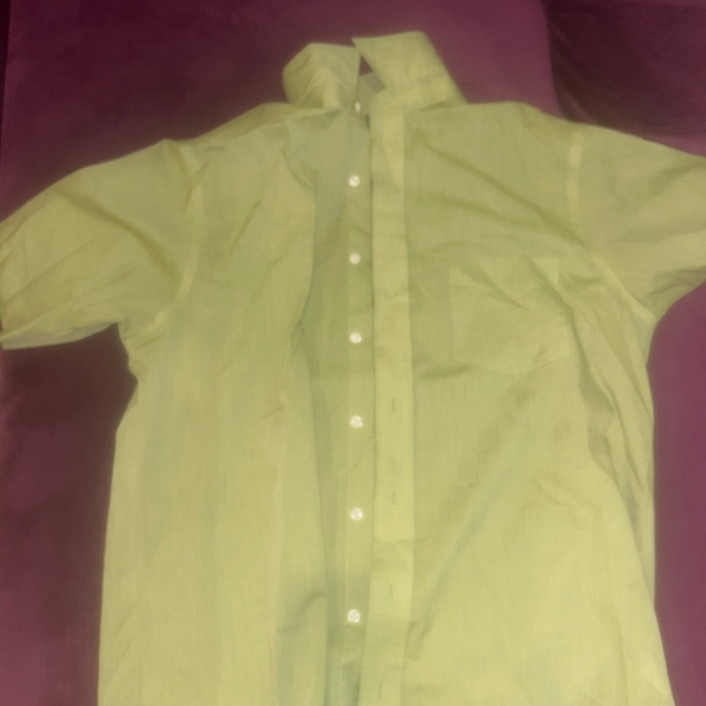 Stafford Light Green Casual Button Down Shirt